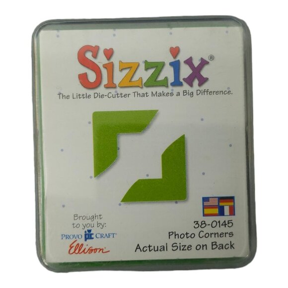 Sizzix Originals Small Green Die Lot 38-0161 Swirl 38-0145 Photo Corner Crafting - Picture 5 of 10